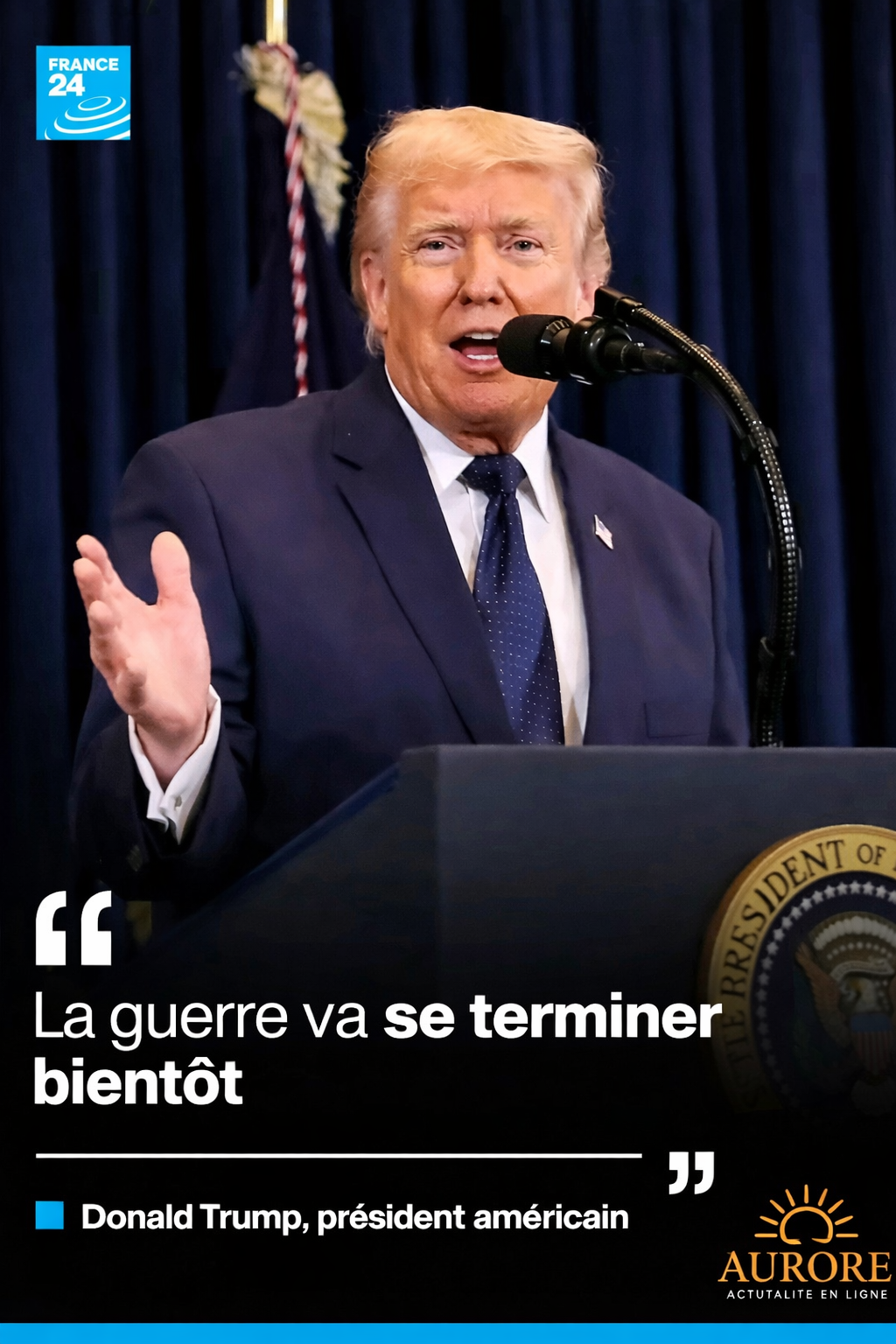 Guerre au Moyen-Orient : Donald Trump annonce une fin prochaine du conflit et met en garde l'Iran